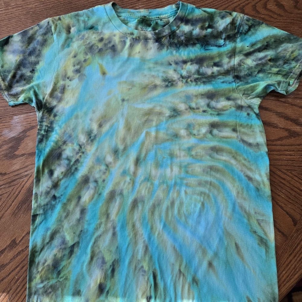 Tie-Dye Women's T-shirt- Blue and Green